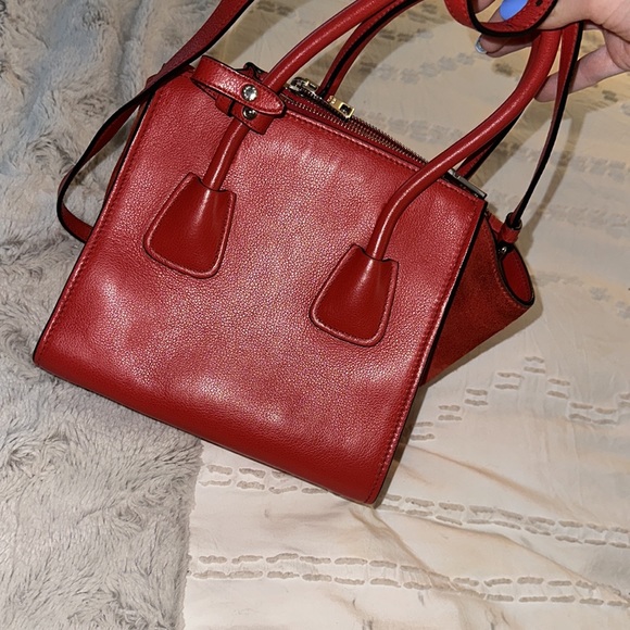 Authentic Prada glacé calf twin pocket double handle crossbody purse - Picture 7 of 11